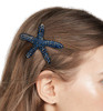 Crystal Rhinestone Starfish Hair Barrettes Metal Hair Clips Fashion Starfish Hairpin Women Hairstyle Tools Accessories B