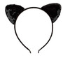 Vividsun Cat Ear Headband Shiny Sequin Hair Hoops Cute Hairband Cats Hair Accessories for Women black