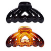 2PCS Women and Girls Heartshaped Large Chic Styling Hair Claw Clip Crystal Plastic Hair Claw Clips for Thick Hair Women