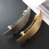 Set of 2 Simple French Hair Barrettes Spring Hair Clip Women Metal Gold and Silver Hairpins Hair Jewelry Oval