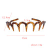 2Pcs Women Comfortable Shark Tooth Comb Headband Hair Band U Toothed Headband Lady Hair Accessory Dark coffee color Ligh