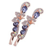 2PCS Rhinestone Flower Hair Clips Butterfly Graphics Hairpin Side Clip Barrette Bobby Pin Hair Accessories for Women Lad