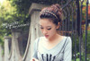 5PCS Zig Zag Wrapped Cloth Headband Plastic Sharks Tooth Hair Comb Hair Hoop Headwear Accessory for Lady Women