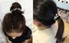 5 PCS Beauty Hair Elastics with Elegant and Beautiful Imitation Pearls Hair Ties Hair Bands Bulk Ponytail Hair Knots Ela