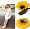 6PCS Beautiful Sunflower Hair Alligator Clips Hair Clamp Hair Styling Accessories for Lady Girls Party Beach Vacation We