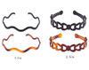 Plastic Tooth Hair Comb Headband Hard Headbands Ribbon Hairband Women Men Hair Accessory style04