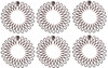 Fodattm 6PCS Stretch Flexible Plastic Hair Comb Headbands with Deep Teeth and Closure Plastic Circle Hair Hoop Hair Clip