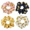 4Pcs Pineapple Printed Hair Scrunchies Hair Tie Elastic Bobbles Hair Rope Hair Bands Scrunchy Ponytail Holder Headbands