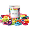 Omszte100 Pcs Baby Hair Ties Seamless Cotton Toddler Hair Ties for Girls and Kids Multicolor Small Soft Hair Elastics Po
