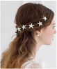 Numblartd 10 Pcs Silver Starfish U Shaped Hair Pin Crystal Rhinestone Hair Jewelry Accessories for Women Lady Party Wedd