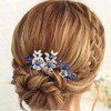 Casdre Crystal Bride Wedding Hair Pins Silver Pearl Bridal Hair Pieces Flower Hair Accessories for Women and GirlsPack o
