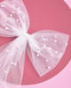 xo Fetti Bachelorette Party Decorations Pearl White Hair Bow Bride to Be Bridal Shower Gift Bridesmaid Favors