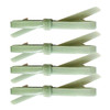 4 Pack Shiny Bow Acrylic French Barrettes Acetate Hair Barrettes for Fine Hair Chic Ponytail Hair Clips for Styling Long