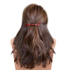 4 Pack Shiny Bow Acrylic French Barrettes Acetate Hair Barrettes for Fine Hair Chic Ponytail Hair Clips for Styling Long