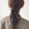 37 Inches Skinny Curved Tortoise Shell Hair Barrettes for Thick Hair Acrylic French Barrettes Chic Ponytail Hair Clips f