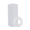 20pcs Transparent Spiral Hair Ties No Crease Hair Coils Elastic Ponytail Holders Spiral Phone Cord Hair Ties Hair Bands