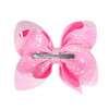 AMYDECOR 8 Inch Light Pink Sparkly Glitter Sequin Hair Bows for Girls