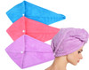 HOPESHINE Hair Towel Twist Womens Soft Shower Towels for Hair Turban Wrap Drying Head Towels Great Gift for Women BluePu