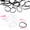 YGDZ 4000pcs Hair Rubber Bands Clear Black Elastic Hair Ties Toddlers Girls Baby Hair Elastics Mini Small Braids Rubber