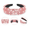 Funtopia Fashion Headbands for Women Girls 10 Pcs Knotted Pearl Wide Top Knot Turban Hair Bands Hoops Vintage Velvet Leo