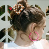 CHANACO Checkered Claw Clip 4 Pcs Checkered Hair Clip Large Claw Clips for Thick Hair Brown Tortoise Barrettes Hair Clip