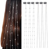 hoyuwak 6Pcs Hair Jewelry for Braids Rhinestone Hair Chains Clip In Bling Tassel Hair Charms Accessories for Women Girls