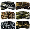 tiggell 6pcs Camo Leopard Headbands Elastic Bow Hairband Turban Twisted Head Wrap Knot Hair Accessories for Women Girls