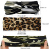 tiggell 6pcs Camo Leopard Headbands Elastic Bow Hairband Turban Twisted Head Wrap Knot Hair Accessories for Women Girls