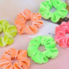 IVARYSS Neon Scrunchies for Hair 80s Premium Velvet Soft Hair Scrunchy Solid Colors Thick Elastic Bands Hair Accessories