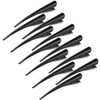 12 Pack Alligator Hair Clips for Styling Sectioning Salon Hairstyle GLAMFIELDS 5 inch NonSlip Black Duckbill Metal Teeth