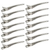 24 Packs Duck Bill Clips Bantoye 35 Inches Rustproof Metal Alligator Curl Clips with Holes for Hair Styling Hair Colorin