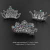 NODG 3 Pieces Silver Tiaras Crown with Hair Comb Mini Tiaras Crown for Women Princess Crystal Shiny Tiaras Headbands for