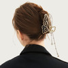 AMNGYOOK 4PCS Alloy butterfly Hair Clips Metal Gold Claw Clips With Tassel Nonslip Hair Claw Hair Accessories For Women