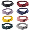 Yeshan Womens Criss cross Silk Satin Headbands Elastic Twisted Head Wrap Knotted Hair Bandpack of 8