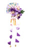 CRB Fashion Womens Girls Japanese Kimono Flower Kanzashi Hair Ornament Tie Band Clip Lilac Small