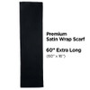 KISS COLORS CARE Soft Satin Wrap Scarf Black Long Lasting MultiPurpose Soft Premium Scarf For Minimizing Frizz Preventin