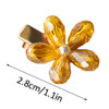 MIAO JIN 12Pcs Crystal Hair Clips Pearls Alligator Hairpins Small Mini Flower Hair Barrettes for Womens and Girls Hair A