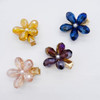 MIAO JIN 12Pcs Crystal Hair Clips Pearls Alligator Hairpins Small Mini Flower Hair Barrettes for Womens and Girls Hair A