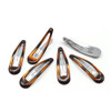 Dofash 20Pcs Epoxy Snap Hair Clips Hair Grips Metal Hair Clips 5Cm2In Hair Accessories For Girls Tortoise