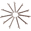 Dofash 100Pcs Brown Bobby Pins Hair Pins Steel Hair Clips 35Cm138 Hair Accessories With Gift Box For Girls Brown