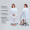 PERFEHAIR Professional Salon Client Nylon Hair Cutting Cape Gown Barber Haircut Cape with Sleeves White