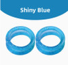 Cafurty 10 Pieces Barber Hair Shears Scissors Finger Rings Rubber suit for Hairdressing Barber Scissors Shiny Blue