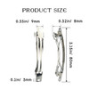 LEEFONE 50 PCS 80 MM Iron Blank French Barrette Hair Clips for DIY Hair Clip Craft Bows Silver Tone