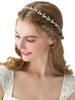 YAEISM Rhinestones Bridal Headpiece Gold Wedding Headband Flower Girl Hair Accessory Elegant Flower Crown for Brides Bri
