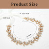 YAEISM Rhinestones Bridal Headpiece Gold Wedding Headband Flower Girl Hair Accessory Elegant Flower Crown for Brides Bri