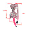 XIMA 10pcs Glitter Sequin Bow Hairband Shiny Bow Knot Teeth Plastic Headbands for Kids Hair Accessories