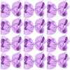 Large Boutique Hair Bows 6 Inch Cheerleading Cheerleader Cheer Bow Alligator ClipsPurple