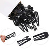40 Pieces 2 Inch Black Metal Snap Hair Clips Nonslip Hair Barrettes Hair for Girls Women Kids Teens or Toddlers