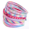 WANYU Rainbow Headbands 8 Pcs Sweet Hairband Children Head Bands For Girls Sequin Printed Heart Mermaid Headband Kids Ha