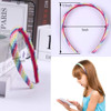 WANYU Rainbow Headbands 8 Pcs Sweet Hairband Children Head Bands For Girls Sequin Printed Heart Mermaid Headband Kids Ha